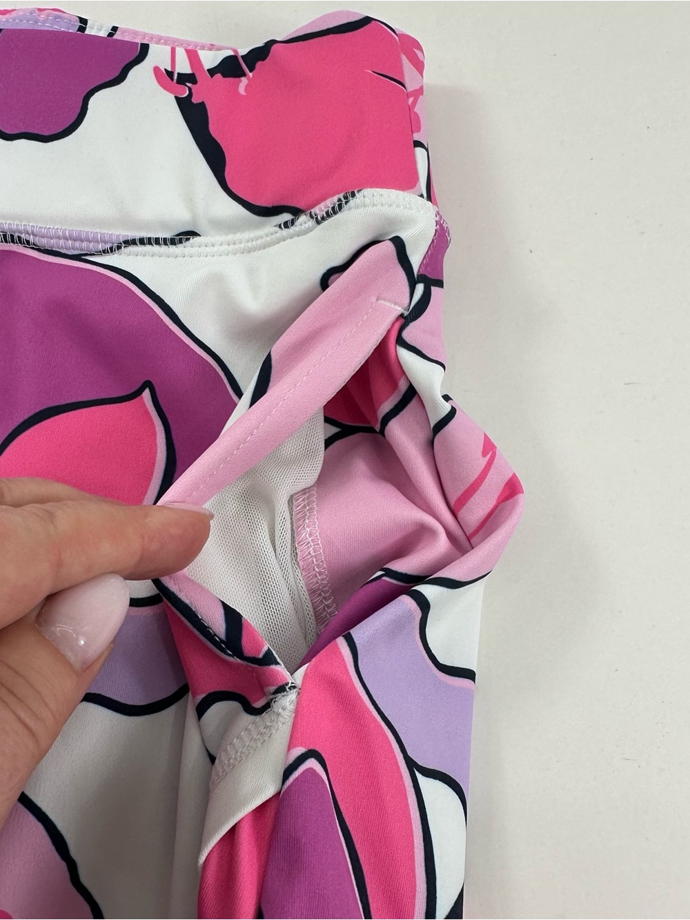 Women’s Floral Active Skort in Pink & Purple - Picture 6 of 8